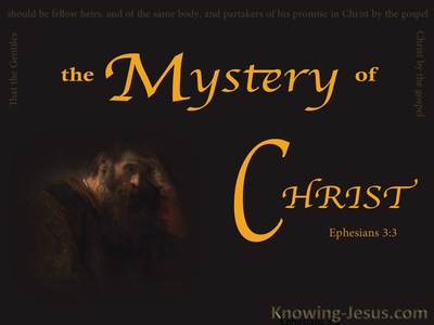 Ephesians 3:3 By Revelation Was Made Known The Mystery (brown)